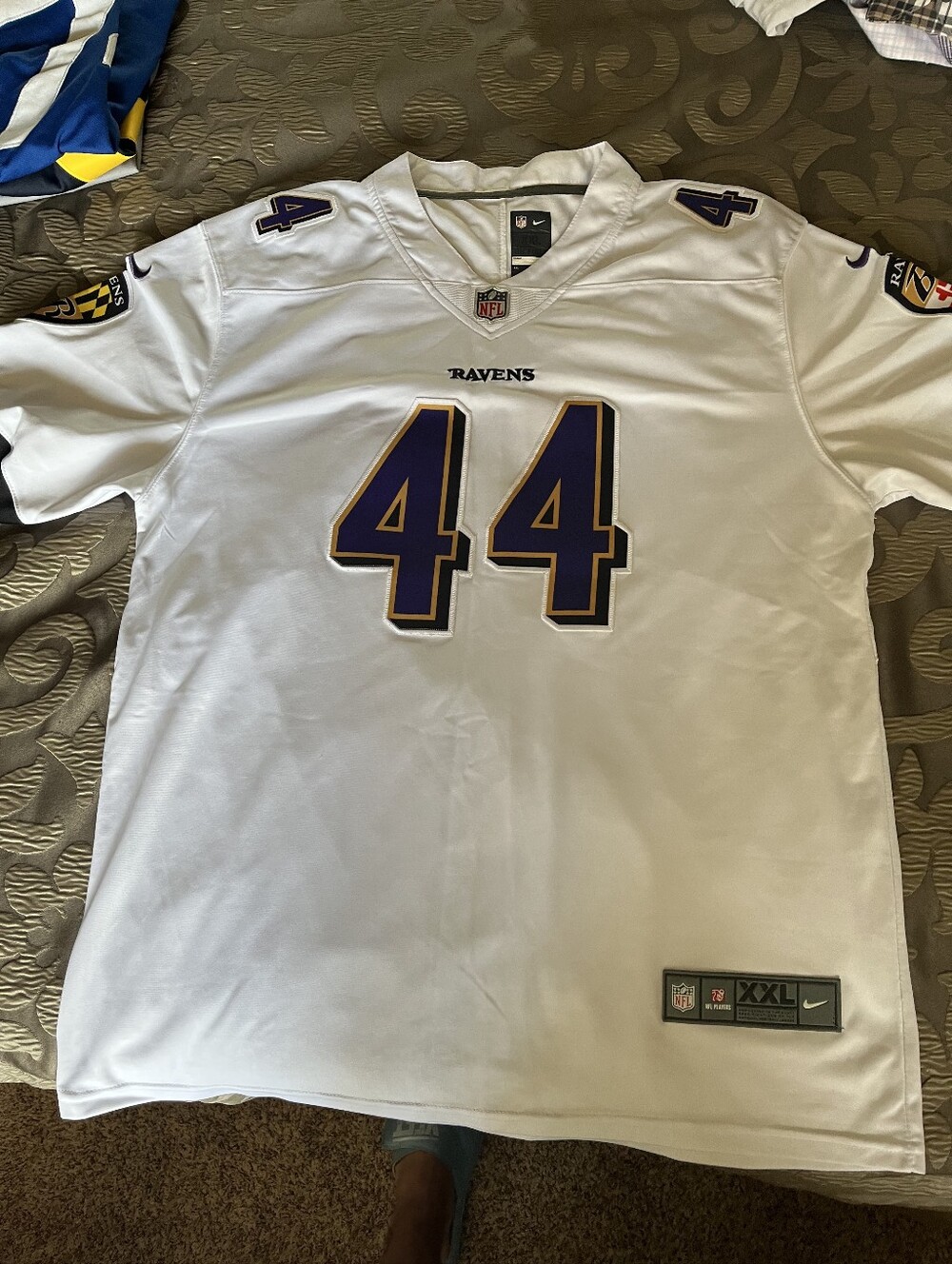 Nike White Baltimore Ravens #44 Marlon Humphrey Football Jersey